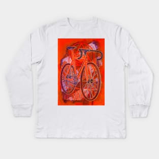 Dosnoventa Houston Flo Orange Kids Long Sleeve T-Shirt